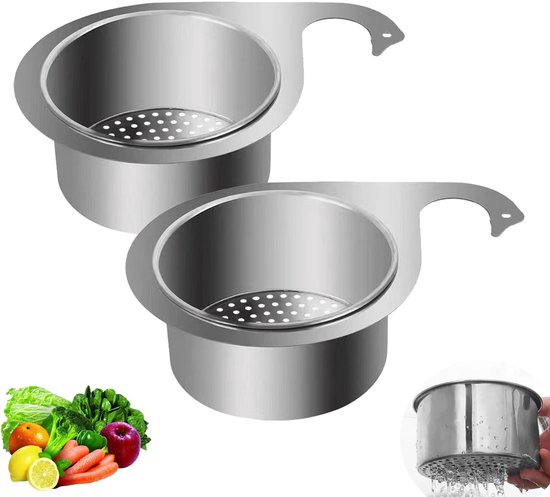 2 Teiliger Spülbecken Abtropfkorb Edelstahl Spülbecken Abtropfkorb In Schwanenform Multifunktionaler Küchenspülen Abflussfilter Filtert Mühelos S