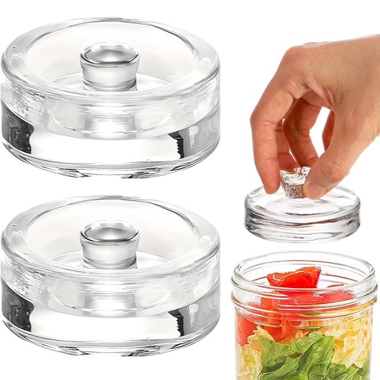 Gärgewichte 2er Set Gärgewichte Aus Glas Weithals Einmachgläser Gärzubehör Gewichte Für Gärgläser Für Eingelegtes Gemüse Und Kimchi Glas, Ø 7 Cm,