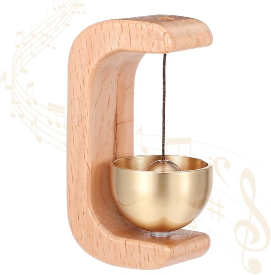 Türklingel Aus Holz, Magnetische Türklingel Ohne Bohren, Windspiel Mit Messingglocke, Eingangstürklingel Für Geschäft, Büro, Haus, Garten