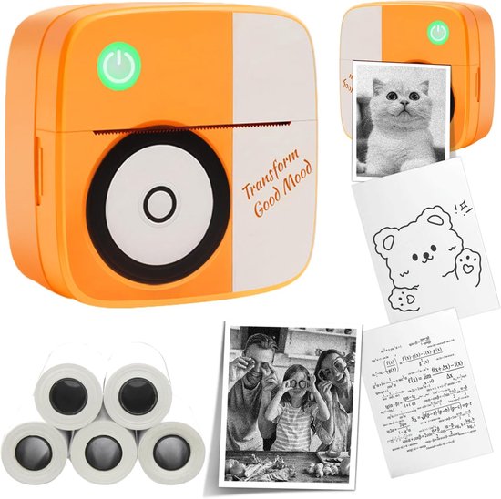 Mini Thermodrucker, Bluetooth Fähig, Tintenlos, Im Taschenformat, Kompatibel Mit Android Und Ios. Bluetooth Etikettendrucker Zum Drucken Von Foto