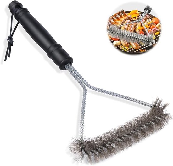 Grillbürste Edelstahl Grillbürste Grillreinigungsbürste Edelstahlbürste Grillzubehör Für Grillroste Hitzeisolierende Drahtbürste Für Grills Bbq G