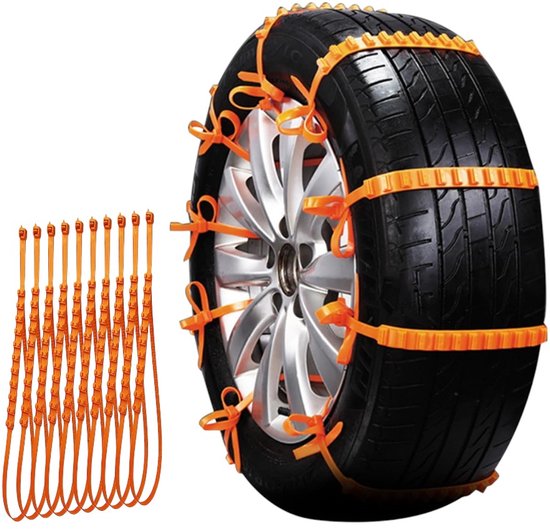 10 Teiliges Set Rutschfester Schneeketten, Rutschfeste Nylon Reißverschlüsse, Rutschfeste Ketten Für Schneegelände, Rutschfeste Ketten Für Suvs,