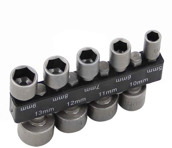 Kopfbit 9 Teiliges Metrisches Steckschlüssel Set (5 13 Mm) Für Schrauben, Haken Und Bolzenköpfe Samoda