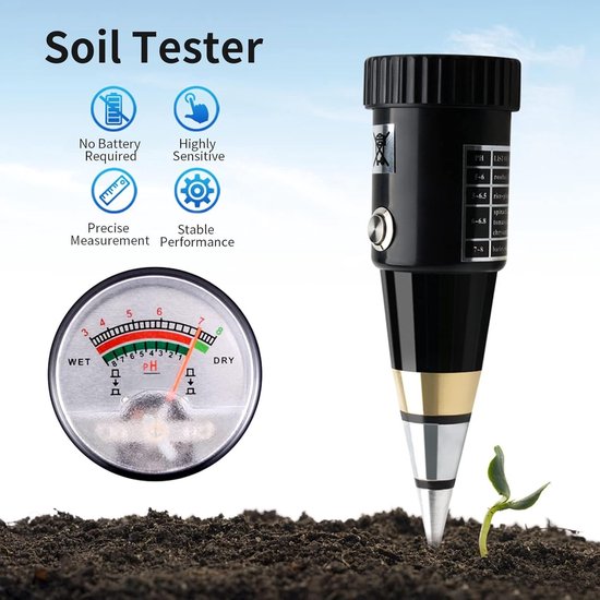 Vt 05 Boden Ph Meter, Feuchtigkeitsmesser Tragbares Ph Instrument Für Pflanzenpflege, Garten, Rasen, Landwirtschaft.