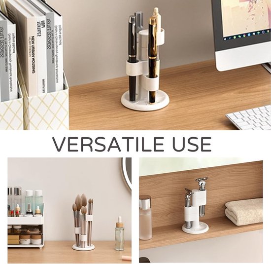 Drehbarer Kosmetikständer Badezimmerkorb Für Zahnbürste Und Stifte Luxuriöses Und Modernes Design 2er Set