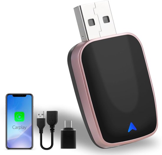 Carplay Dongle Kabelloser Carplay Adapter, Wandelt Kabelgebundenes Carplay In Kabelloses Carplay Um, Plug And Play Usb Dongle, Für Ios 12+ Und Ca
