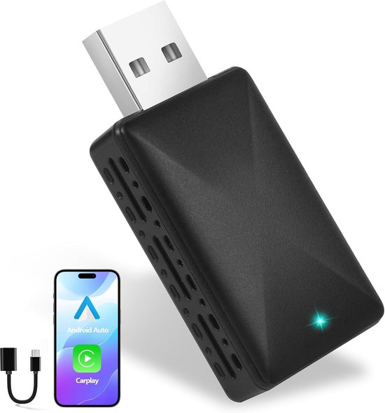 Carplay Dongle Kabelloser Carplay Und Android Auto Adapter (czhz04), Plug & Play, Usb C/usb A, Für Ios 10+/android 11+ Und Fahrzeuge Mit Carplay/