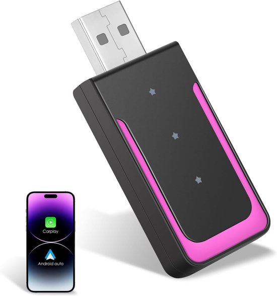 Carplay Dongle Kabelloser Carplay Und Android Auto Adapter (czhz02), Plug & Play, Usb C/usb A, Für Ios 10+/android 11+ Und Fahrzeuge Mit Carplay/