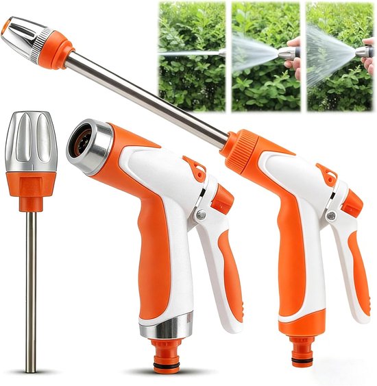 Hochdruckreiniger Jet Reiniger, Schlauchdüse, Bläst Schmutz Sofort Weg. Universeller Edelstahlschlauch, Für Gartenwagen (orange, Einzeldichtung).
