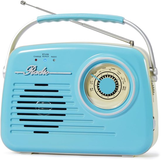1965, Kofferradio, Netzteil Oder Batterie, Blau