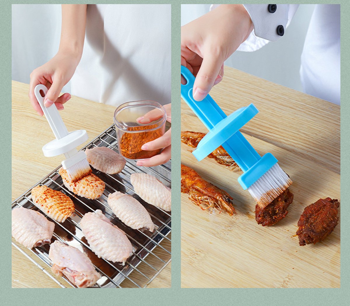 1 Set Silikon Backpinsel, Silikon Farbpinsel, Küchenutensil Beschichtung Für Kochen, Praktisches Kochen, Grillen, Kunststoffgrill Mit Ständer