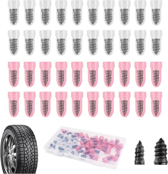 Komplettes 40 Teiliges Reifenreparaturset Für Auto, Motorrad Und Fahrrad Mit Schraubendreher Und Teilen Aus Kohlenstoffstahl