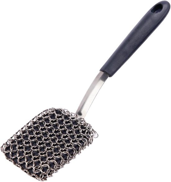 Grillbürste, Pfannenbürste, Silikongriff, Bürstenkopf Aus Edelstahl, Hitzebeständiger Griff, Für Grillen Im Freien, Camping Und Kochen Im Garten,