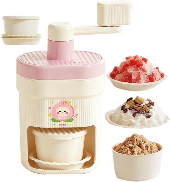Manueller Eisbrecher Slush Eis Maschine Getränkezubereitung Handkurbelbetrieb 12 X 23 Cm Rosa
