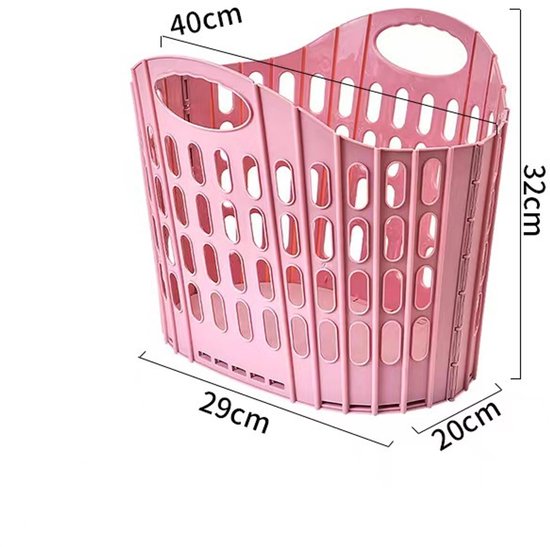 Faltbarer Wäschekorb, Aufbewahrungskorb, Badezimmer, Schlafzimmer, Zuhause, Rosa, 29 X 32 Cm