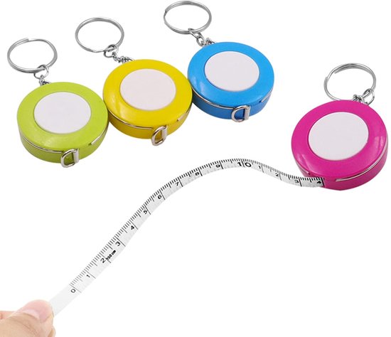 Doppelseitiges Maßband 4er Pack Tragbar 1,5 Meter (60 Zoll) Weiches, Einziehbares Maßband Mit Schlüsselanhänger Für Schneider Und Näherinnen