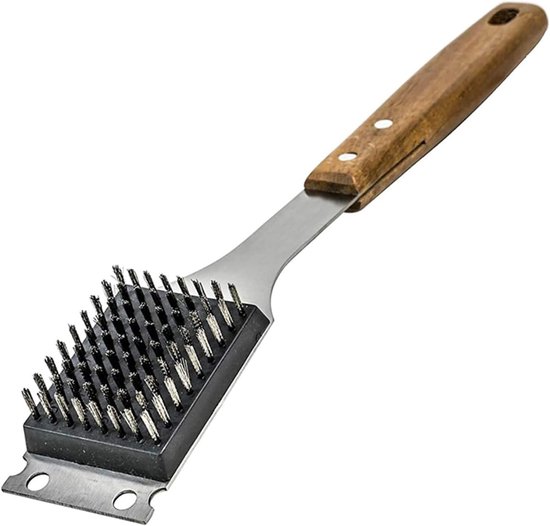 Grillbürste – Grillzubehör – Reinigungsbürste – Grillschaber – Stahl – Grillbürste – Grillwerkzeuge – Grillzubehör – Reinigungsschwamm