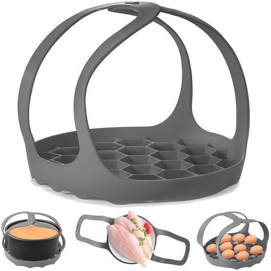 Dailygoods Schnellkochtopf Tragegurt Silikon Backformen Eierdämpfereinsatz Topfuntersetzer Bratroste Hitzebeständiges Silikon Dampfgareinsatz