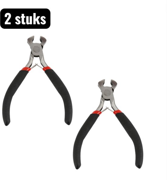 2 Teiliges Zangenset Minizange Feinwerkzeug Für Schmuck Und Modellbau, Mit Gezahnten Und Glatten Backen (schmuckzange) Seitenschneider