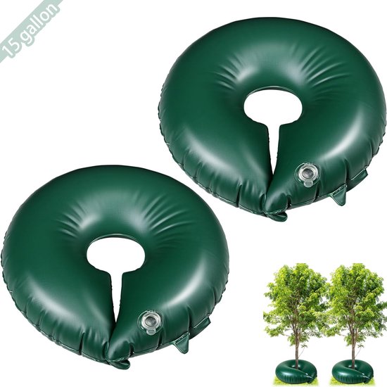 2 Teilige (grüne, 15 Gallonen ) Hochleistungs Baumbewässerungsringe, Tiefwurzel Baumbewässerungssäcke, Runde Baumbewässerungssäcke, Pvc Langsambe