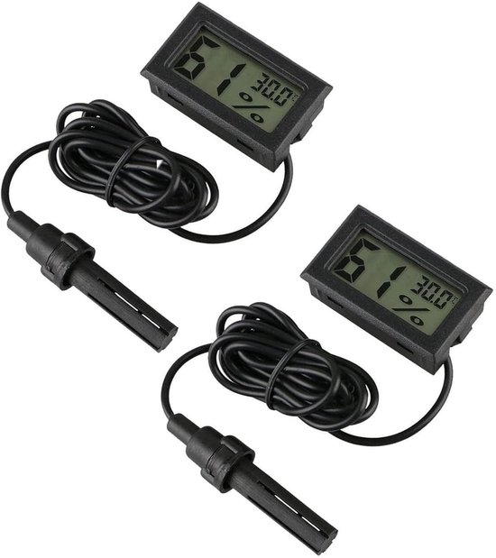 Digitales Thermometer, Hygrometer, 2 Stück, Hygrometer, Thermometer, Mini Sonde, Thermometer, Temperatur Und Feuchtigkeitsmesser, Messgerät Für R