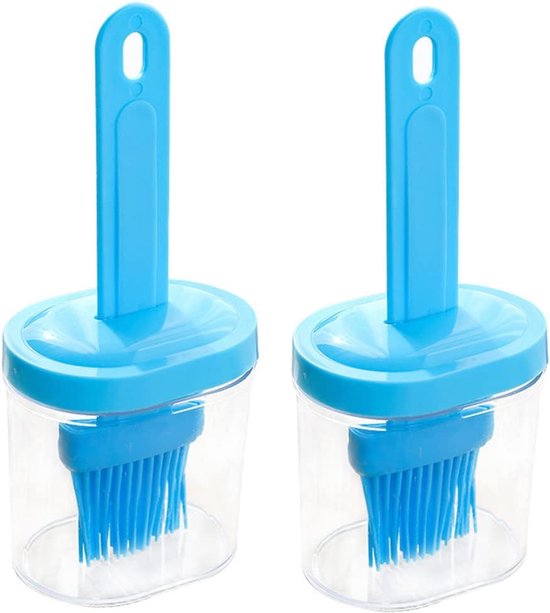 2 Teiliges Silikon Ölflaschen Pinselset Enthält Ölflasche Und Pinsel All In One Pinsel Hitzebeständig Essig Und Ölpinsel Für Gebäck Zum Kochen, B