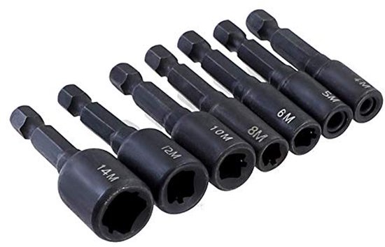 Gewindebohrer Set M4 M14 Gewindebohrer Stecknussadapter, Sechskantschaft, Vierkantantrieb, Für Elektrische Bohrmaschinen
