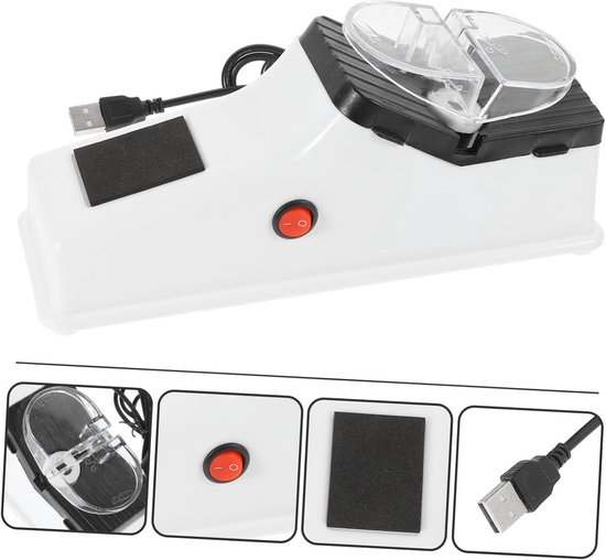 Elektrischer Messerschärfer Usb Messerschärfer Küchenhelfer Multifunktionsschneider Scherenschärfer Für Doppelseitige Messer, Messer Und Wellensc