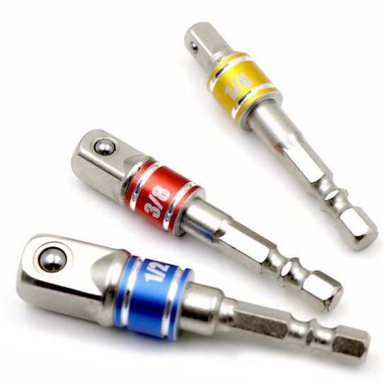 3 Teiliges Schlagschrauber Adapterset Für 1/4", 3/8" Und 1/2" Schraubenschlüssel