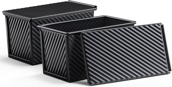 Brotbackform 2 Teilig Toastbox Backformen Kohlenstoffstahl Brotbackform Mit Antihaftbeschichtung Mit Deckel Zum Backen Von Brot, Kuchen Und Toast