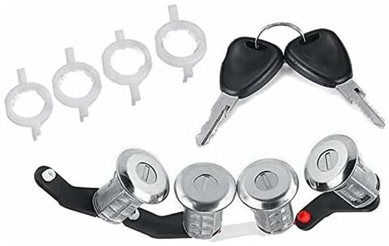 Passend Für 4 Teiliges Türschlosszylinder Set 7701470952 Für Renault Master, Opel Movano Und Nissan (1998 2009), Linkes Und Rechtes Türschloss Se