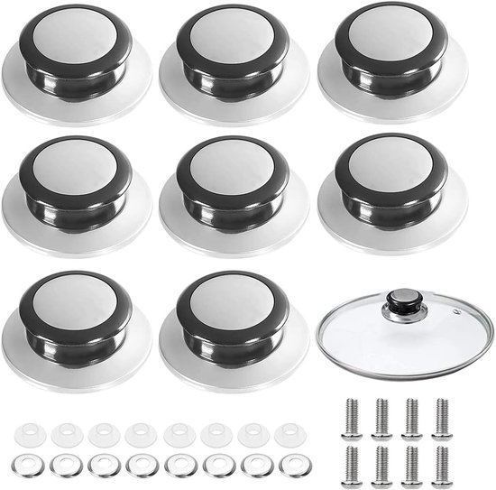 8 Deckelknöpfe, Universeller Hitzebeständiger Griff, Deckelknöpfe Aus Edelstahl Mit Schrauben