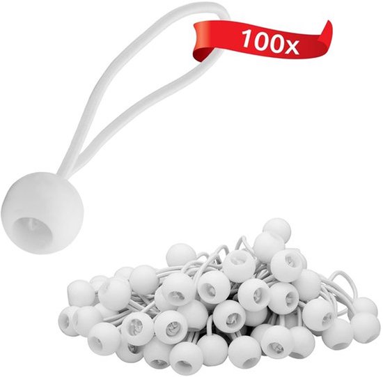 100 Elastische Bungee Seile Mit Kunststoffkugel, Elastischen Haken, Zelt Bungee Gurte Für Planen, Gartenpavillons, Zelte, Hohe Spannung Schwarz
