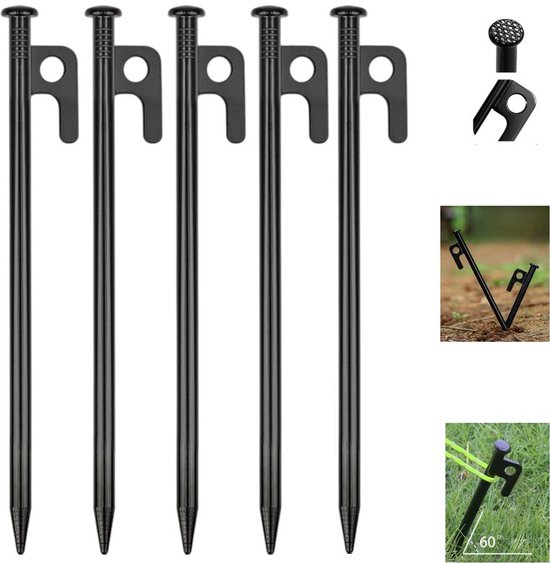 5 Extra Stabile Zeltnägel 20 Cm Metallnägel Zeltnägel Für Camping Und Survival Aluminium Bodennägel Campingausrüstung Outdoor Qualität Camping