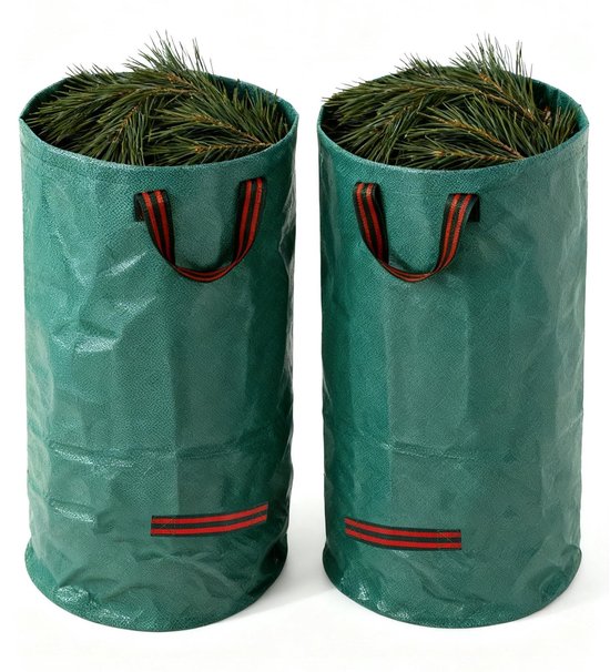 Dailygoods Gartenabfallsack 120 L 2er Set Faltbar Stabile Griffe Leicht Robustes Material Abfallsack