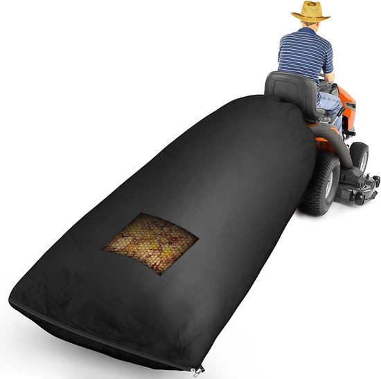 Laubsauger Auffangsack Grasfangkorb Rasenpflege Großes Fassungsvermögen 200 X 130 Cm Schwarz
