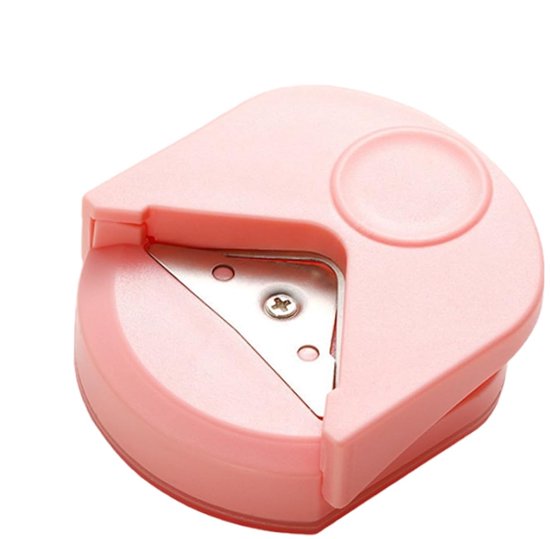 Eckenstanzer Papier Abgerundet Kartenherstellung Integrierter Abfallbehälter 4 Mm Radius Rosa