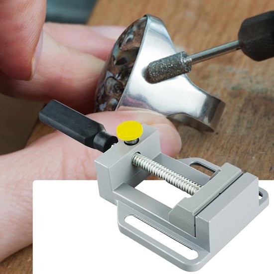 Mini Schraubzwinge Werkbankzwinge Modellbau Hobby Werkzeuglose Verstellung 23,8 Cm Länge Silber