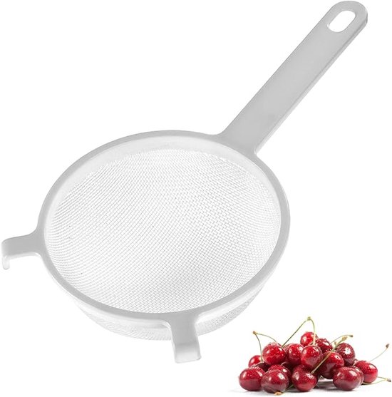Küchensieb Kunststoff Küchensieb Nylongewebe Mit Aufhängeloch Zum Abtropfen, Filtern Und Waschen Von Gemüse, Obst Und Salaten Bpa Frei Ø 15 Cm