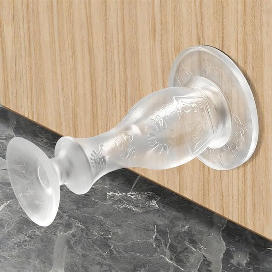 1 Stück Transparente, Stoßdämpfende Bodenmatte Aus Weichem Silikon, Türstopper Im Modernen, Minimalistischen Stil Ohne Löcher. Wiederverwendbar.