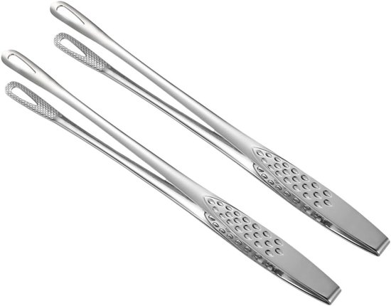Grillzange Aus Edelstahl, Hitzebeständig, Mit Hohlprofil Für Sicheres Grillen, Multifunktionale Picknickzange Aus Robustem, Leichtem Material