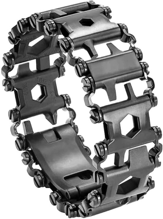 Multifunktionales Outdoor Werkzeugarmband 29 In 1 Armband Aus Edelstahl Mit Schraubendreher, Dosenöffner, Flaschenöffner Und Schraubenschlüssel T