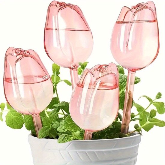 Kreative, Blütenförmige Bewässerungskugeln Für Zimmer Und Gartenpflanzen Tulpenförmige Bewässerungskugel 20 X 6,5 Cm Pvc Tropfbewässerungskugeln