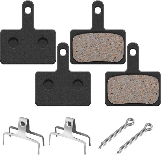 Paar Mountainbike Scheibenbremsbeläge Halbmetallische Bremsbeläge Starke Feder Splint Passend Für Shimano M315, M355, M375, M416, M446, M447, M47