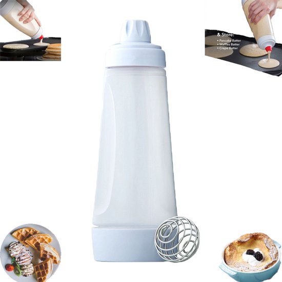 Messbecher Für Manuelle Teigmischung Teigspender Weiß Pfannkuchenteig Shakerbecher Pfannkuchenteig Spender Teigspender Extrusion Kitchen Pfannkuc
