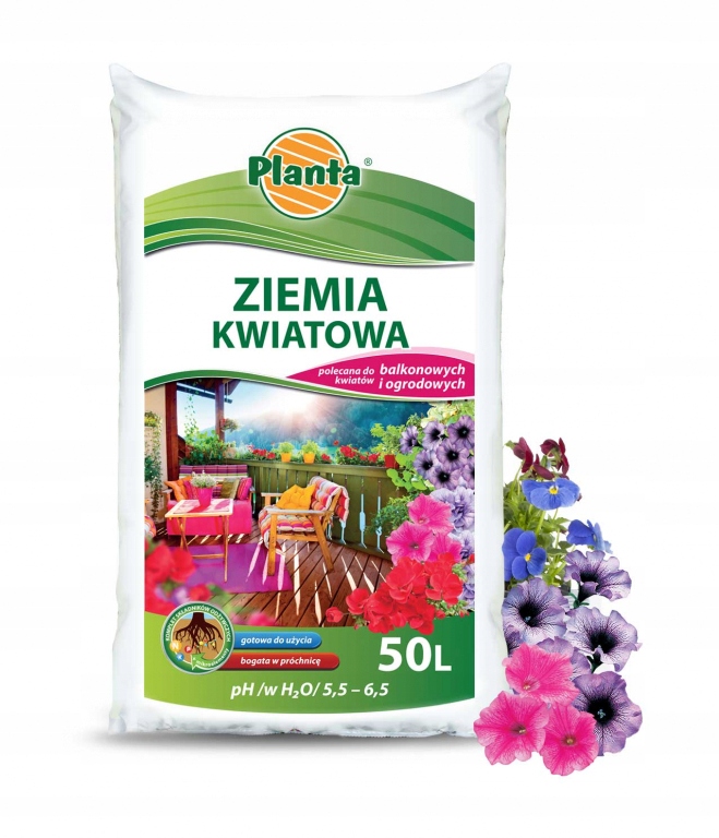 Planta Blumenerde Für Balkon Und Garten, Ph-wert 5,5–6,5, 50 L