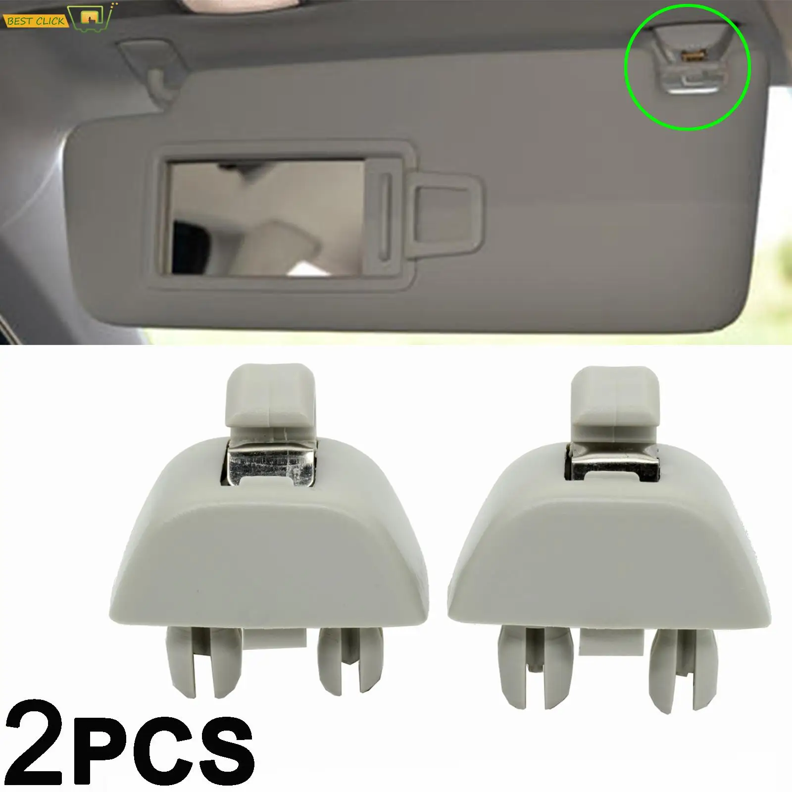 2x Sonnenblenden-halterungsclips Für Audi A6 C6, Vw Passat B7, Polo Up, Seat, Skoda, Citigo, Rapid, Mii, 6rd 857561 Y20, 6r 0857561 Y20, Haken