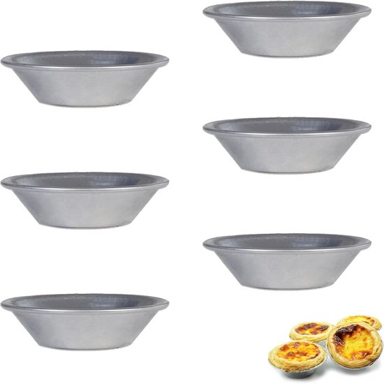 6 Teiliges Pasteis De Nata Backblech 7 X 4 X 2 Cm Wiederverwendbar Für Muffins, Puddings Und Gebäck