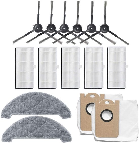 Set Mit 15 Staubbeuteln, Wischmopps Und Seitenbürsten, Passend Für Den Xiaomi Viomi S9 Saugroboter