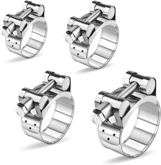4 Stück Scharnierbolzen Schlauchschellen 40 43 Mm Edelstahl Schlauchschellen Verstellbare Schlauchschellen Edelstahl Auspuffschelle Rohrschellen